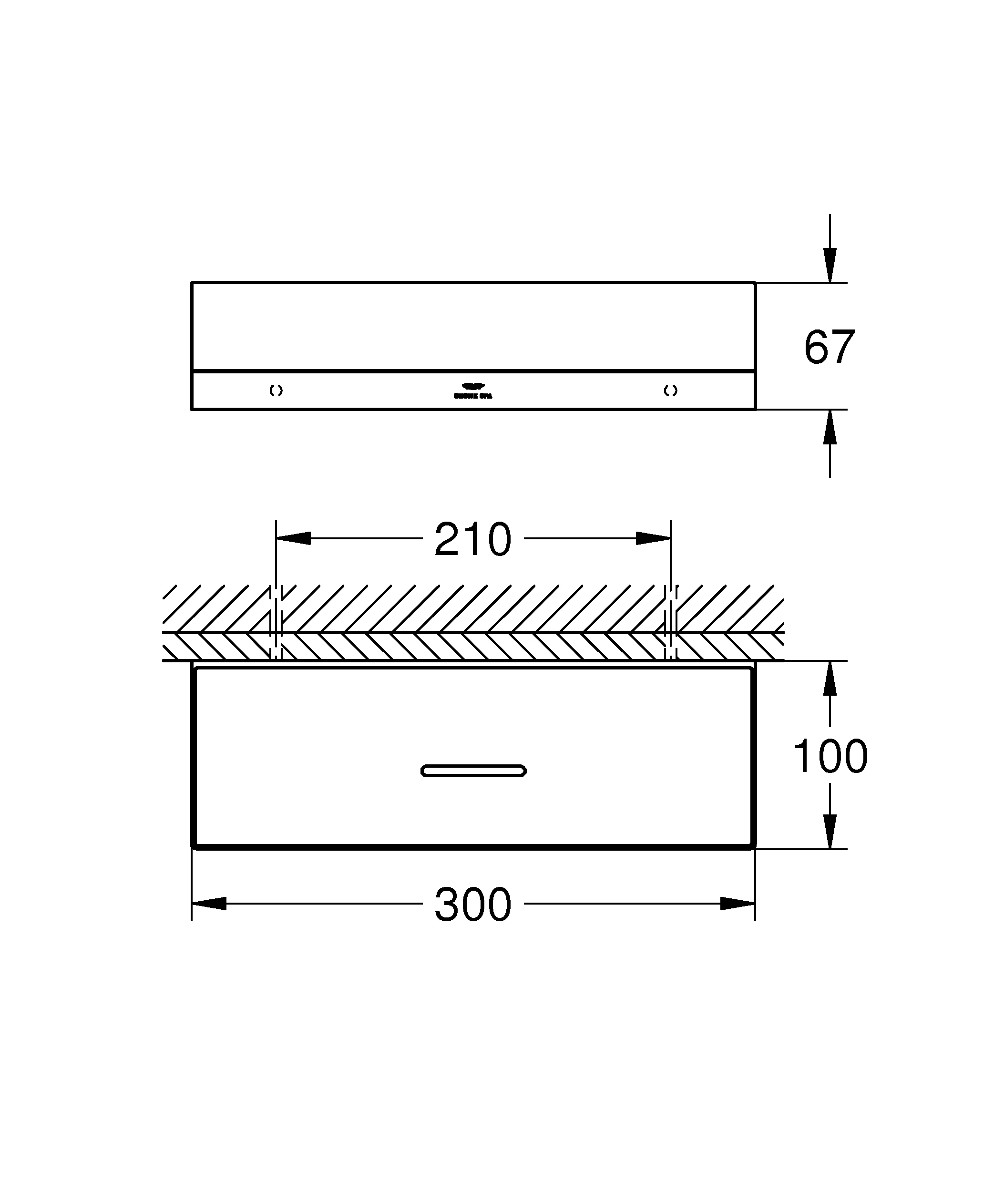 Ablagekorb Allure 40966_1, Wandmontage, Entwässerungsfunktion, chrom