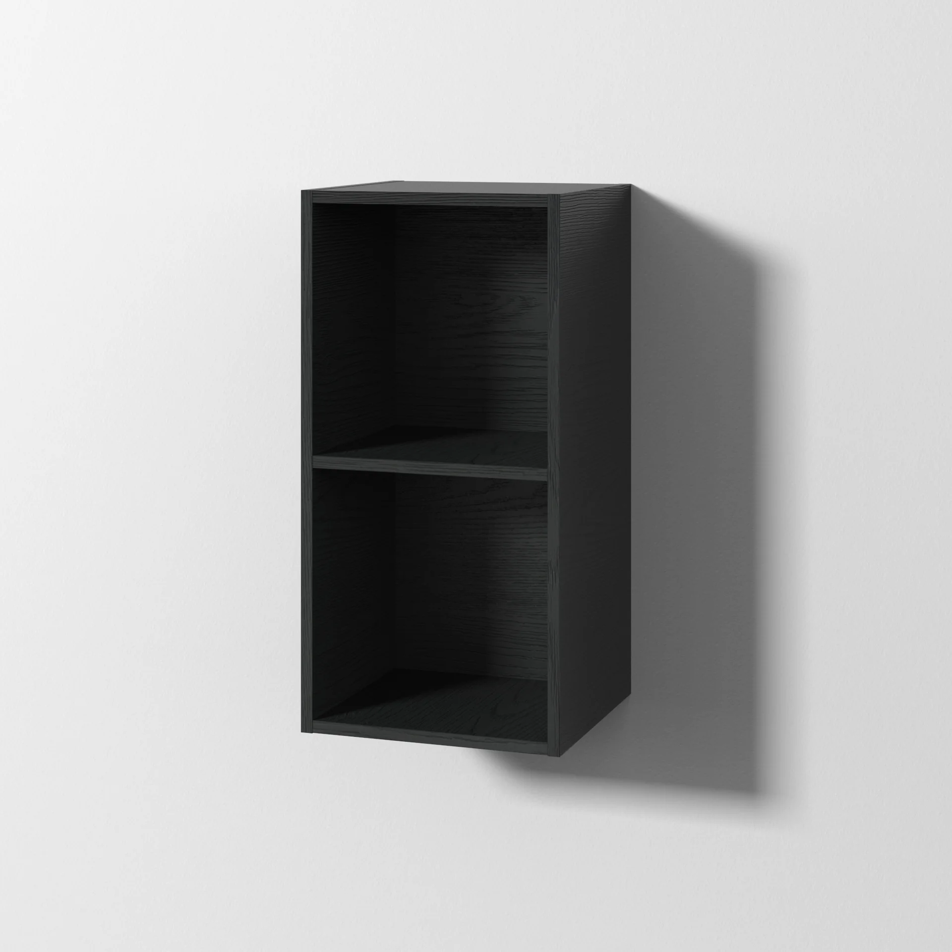Sanipa Cubes Regalmodul offen Black-Oak 700x350x328 mm, drehbar, horizontal/vertikal montierbar, kombinierbar mit allen Sanipa-Badmöbeln