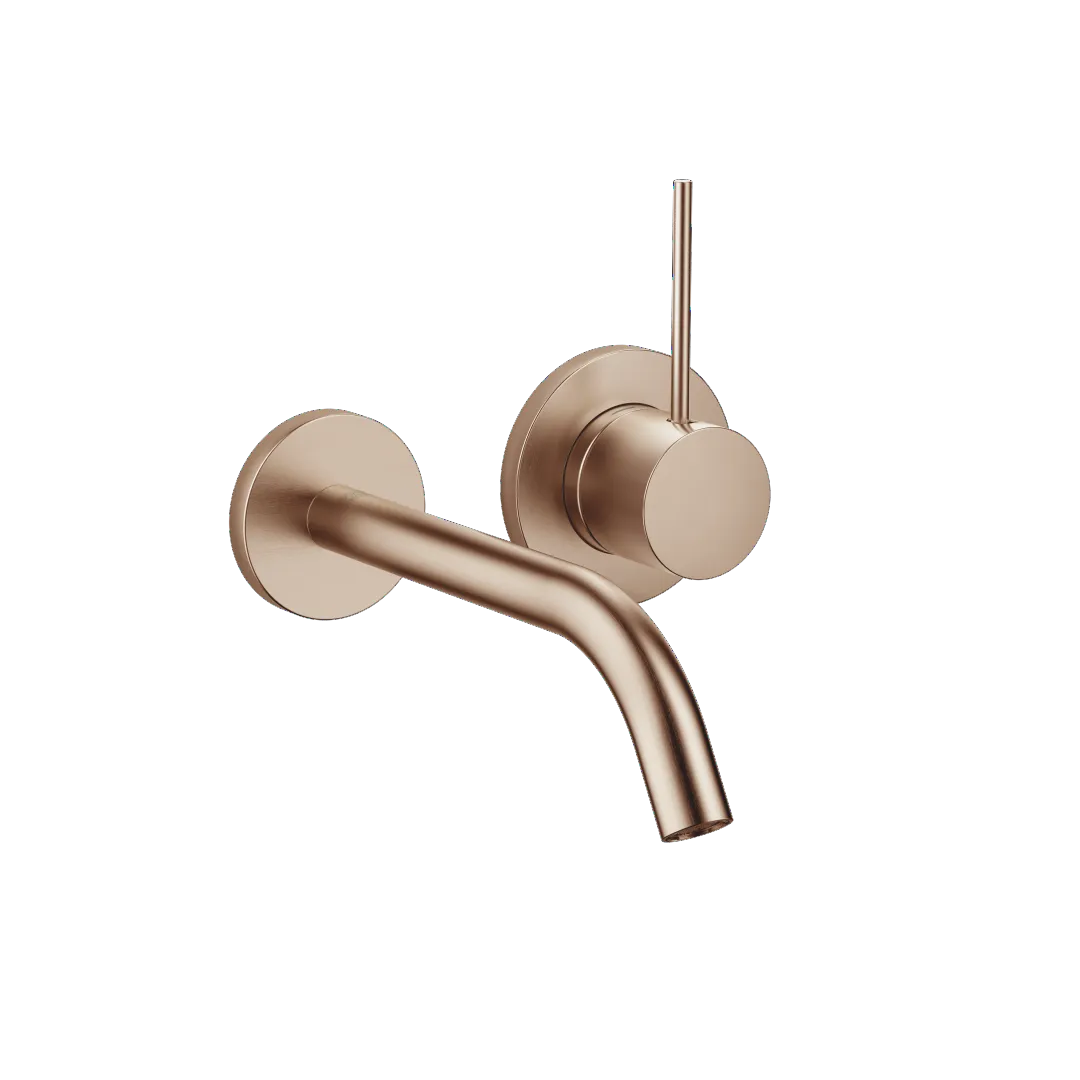 Dornbracht META META SLIM Waschtisch-Wand-Einhandbatterie ohne Ablaufgarnitur - Bronze gebürstet, Ausladung 190 mm Dornbracht META META SLIM Waschtisch-Wand-Einhandbatterie ohne Ablaufgarnitur - Bronze gebürstet, Ausladung 190 mm