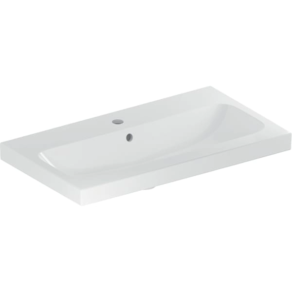 Wandwaschtisch „iCon Light“, mittig, rechteckig 75 × 42 cm Becken: mittig / Größe: 75 × 42 cm / Hahnlochposition: mittig / Oberflächenveredelung: ohne Oberflächenveredelung / Überlauf: mit Überlauf Wandwaschtisch „iCon Light“, mittig, rechteckig 75 × 42 cm Becken: mittig / Größe: 75 × 42 cm / Hahnlochposition: mittig / Oberflächenveredelung: ohne Oberflächenveredelung / Überlauf: mit Überlauf