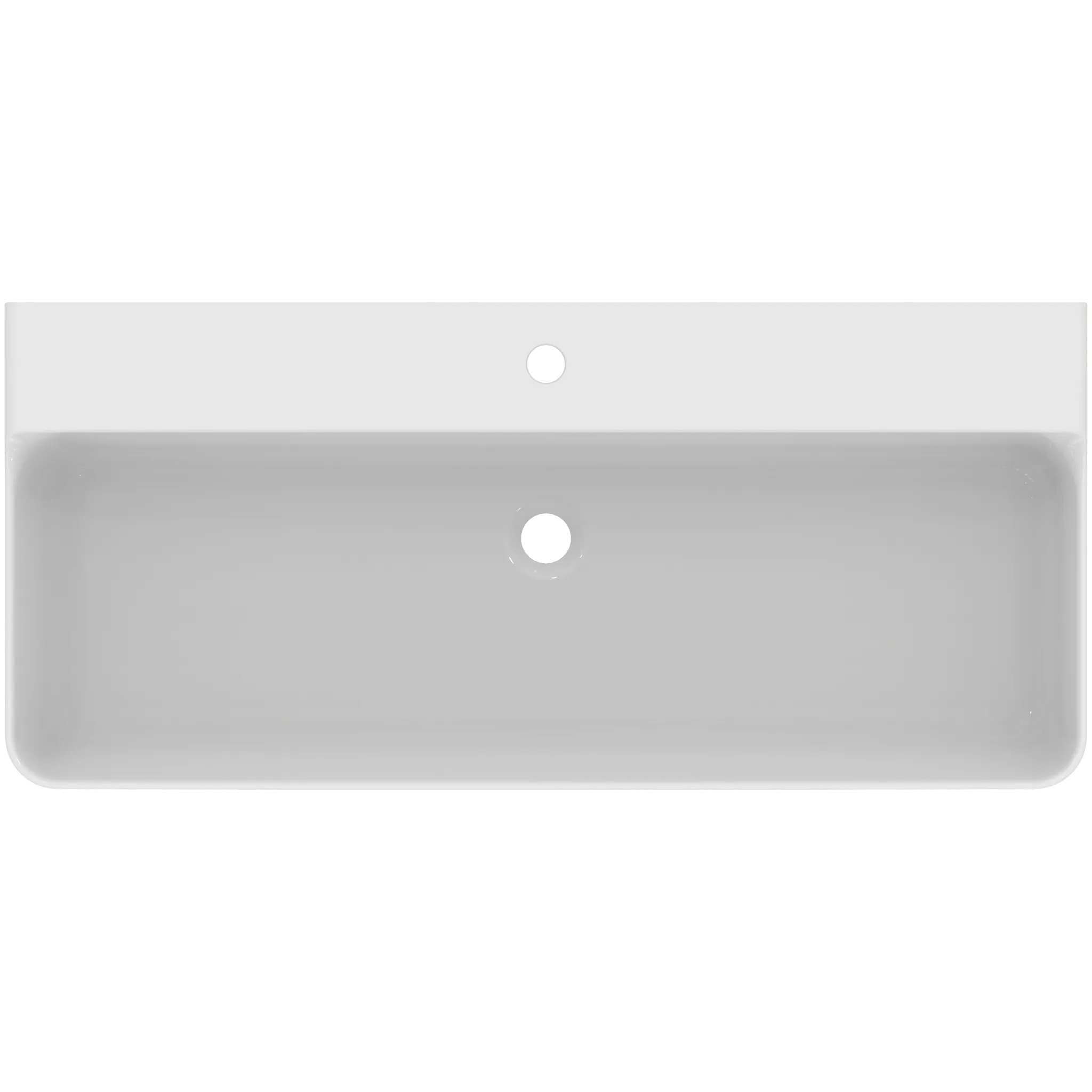 Waschbecken „Conca“ 100 × 45 × 14,5 cm, Hahnlochposition mittig in Weiß Waschbecken „Conca“ 100 × 45 × 14,5 cm, Hahnlochposition mittig in Weiß