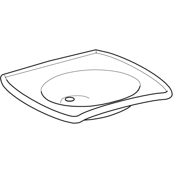 Wandwaschtisch „Vitalis“, rechteckig 65 × 60 cm in weiß alpin Wandwaschtisch „Vitalis“, rechteckig 65 × 60 cm in weiß alpin