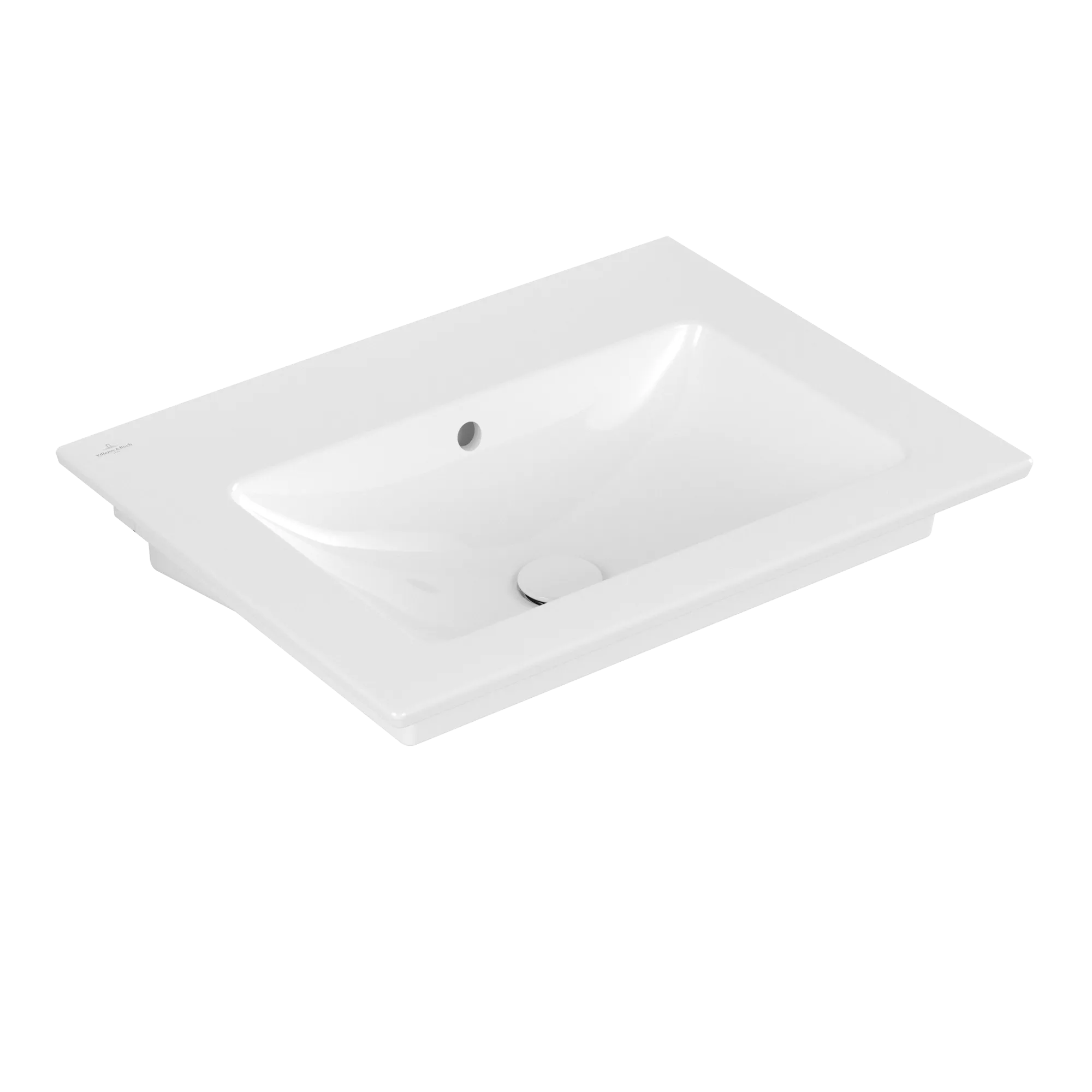 Villeroy & Boch Wandwaschtisch „Venticello“ 655 × 500 × 170 mm, für Becken mittig, ohne Hahnlochbohrung in Weiß Alpin Villeroy & Boch Wandwaschtisch „Venticello“ 655 × 500 × 170 mm, für Becken mittig, ohne Hahnlochbohrung in Weiß Alpin