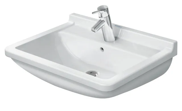 Wandwaschtisch „Starck 3“, mit Überlauf, Hahnlochposition mittig Größe: 60 × 45 cm / Hahnlochbohrung: mit 1×1 Hahnlochbohrung / Hahnlochposition: mittig / Oberflächenveredelung: ohne Oberflächenveredelung / Überlauf: mit Überlauf Wandwaschtisch „Starck 3“, mit Überlauf, Hahnlochposition mittig Größe: 60 × 45 cm / Hahnlochbohrung: mit 1×1 Hahnlochbohrung / Hahnlochposition: mittig / Oberflächenveredelung: ohne Oberflächenveredelung / Überlauf: mit Überlauf