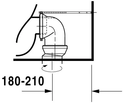 Stand-WC Kombi Starck 3 655 mm Tiefspüler,f.SPK,Abg.Vario,weiß,HYG