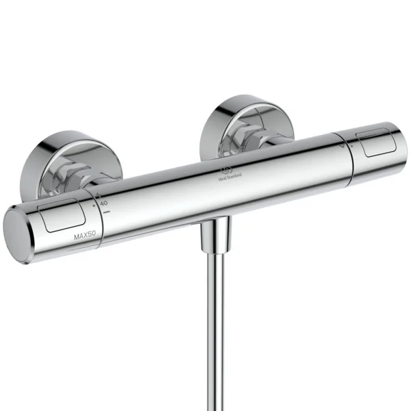 Ideal Standard Ceratherm T25 Brausegarnitur mit Thermostat, Brausestange 60 cm Chrom