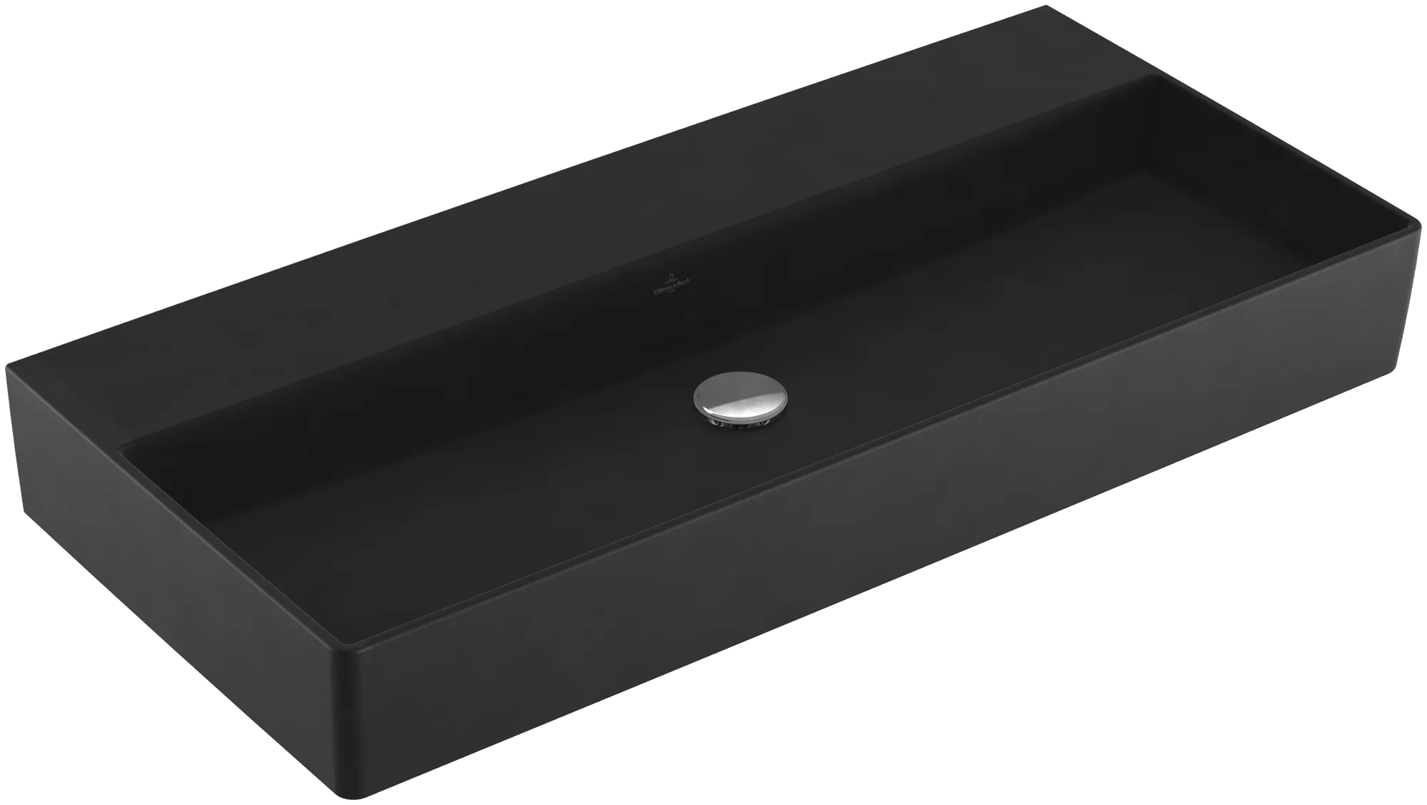Villeroy & Boch Memento 2.0 Waschbecken, Pure Black CeramicPlus, 1000x470x135 mm, TitanCeram, Wandmontage