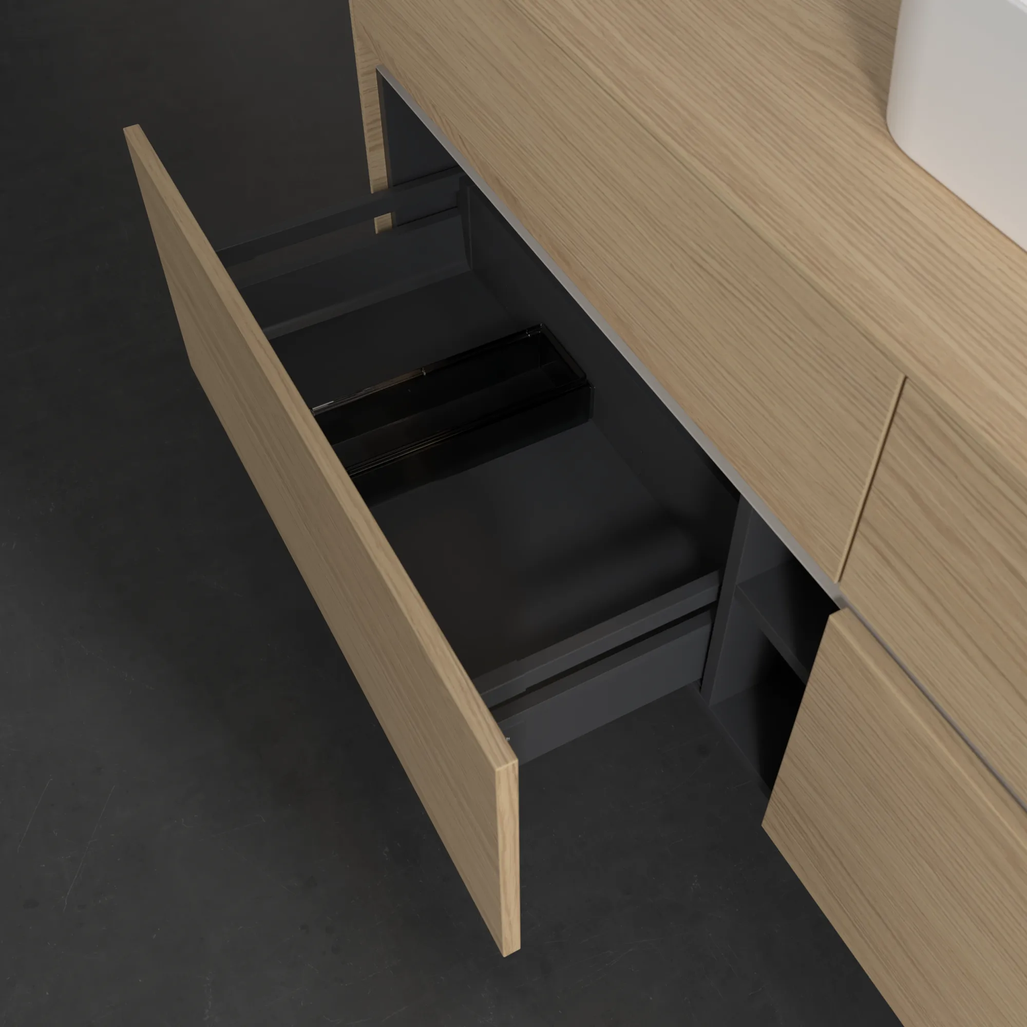 Villeroy & Boch Waschtischunterschrank „Collaro“ 1600 × 548 × 500 mm Nordic Oak, ohne Beleuchtung, für Becken mittig Villeroy & Boch Waschtischunterschrank „Collaro“ 1600 × 548 × 500 mm Nordic Oak, ohne Beleuchtung, für Becken mittig