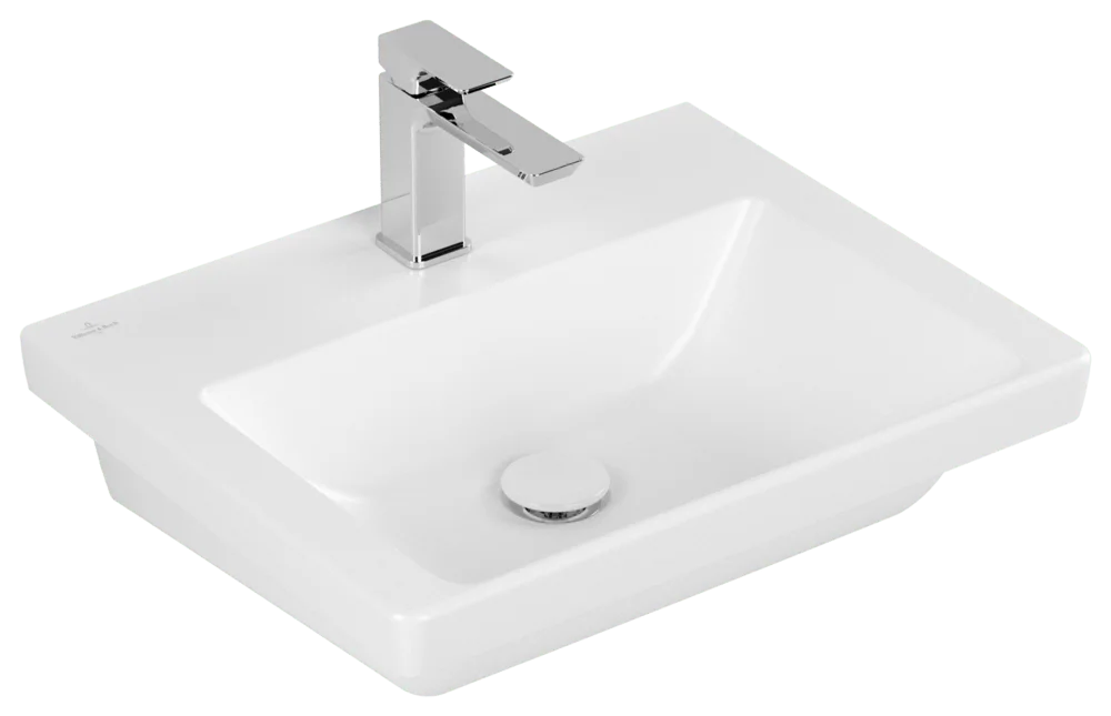 Villeroy & Boch Subway 3.0 Waschbecken 550x440mm Rechteck 1HL o. ÜL Stone White CeramicPlus Villeroy & Boch Subway 3.0 Waschbecken 550x440mm Rechteck 1HL o. ÜL Stone White CeramicPlus