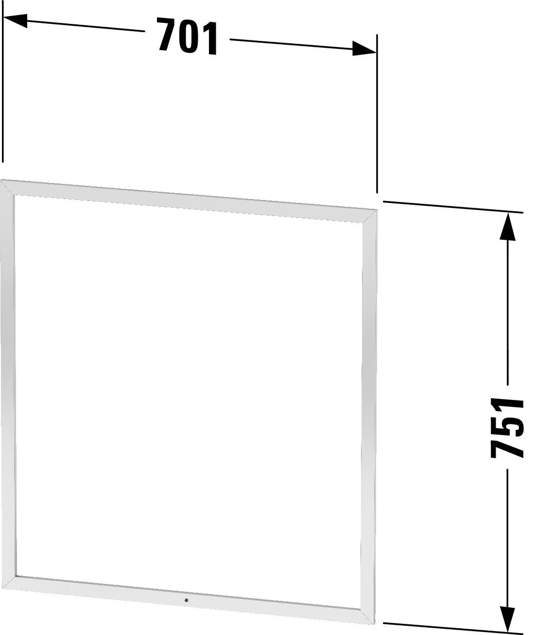 Duravit Einbaurahmen „L-Cube“ in Weiß Matt