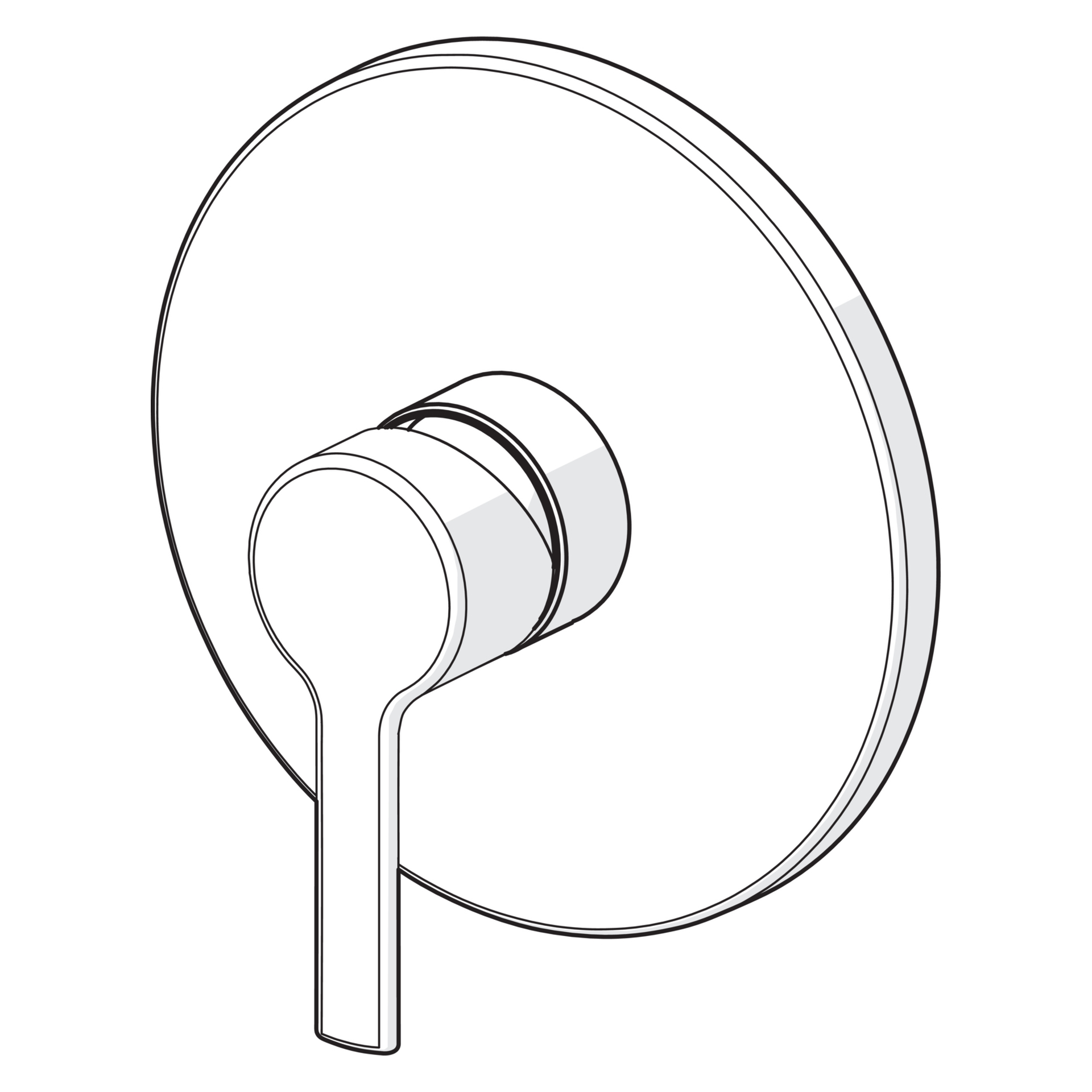 HA Einhebelmischer Fertigmontageset für Brausebatterie HANSARONDA 8386 Rosette rund Chrom