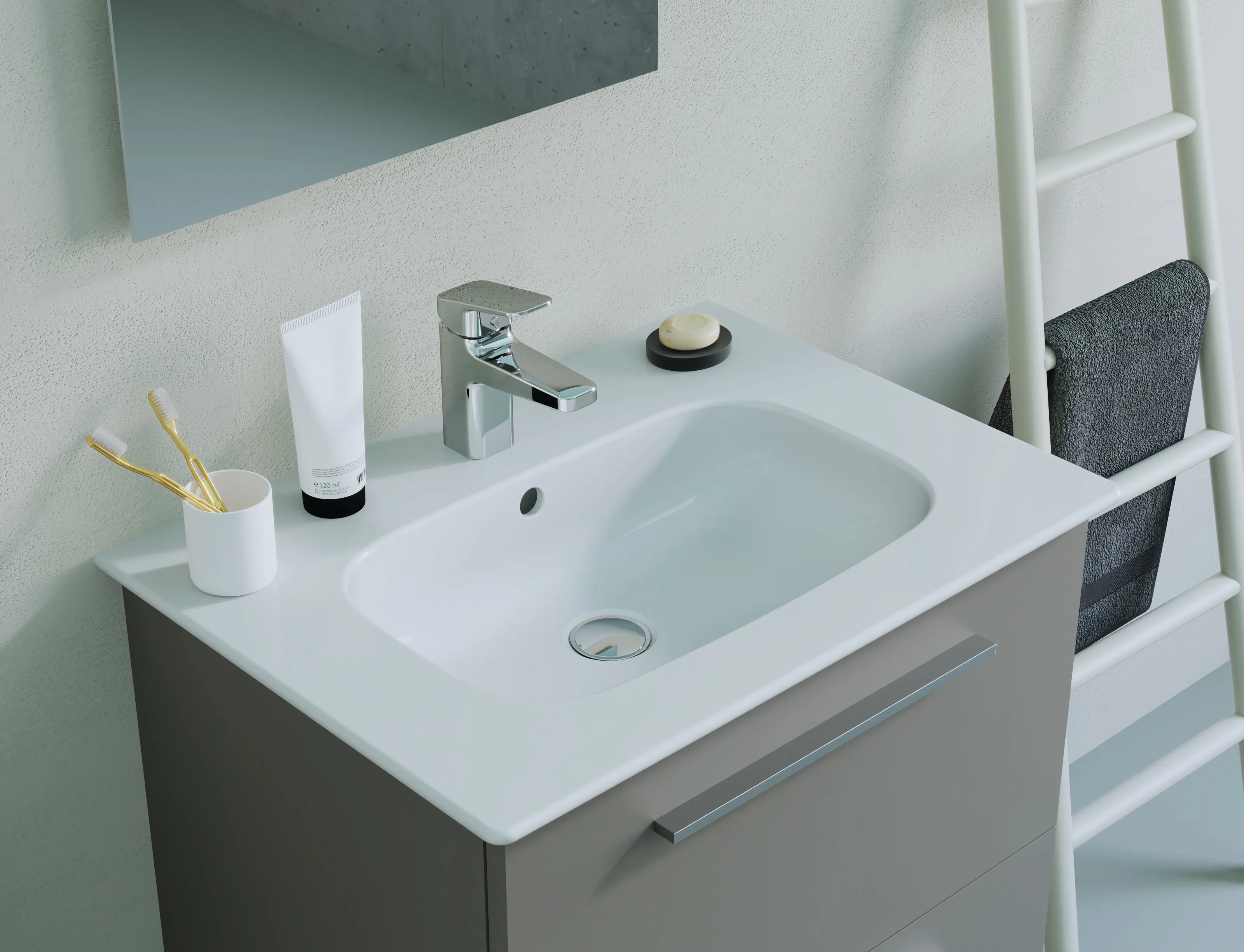 Ideal Standard Waschtischarmatur Ceraplan H75, Ausladung 104mm, Chrom Ideal Standard Waschtischarmatur Ceraplan H75, Ausladung 104mm, Chrom