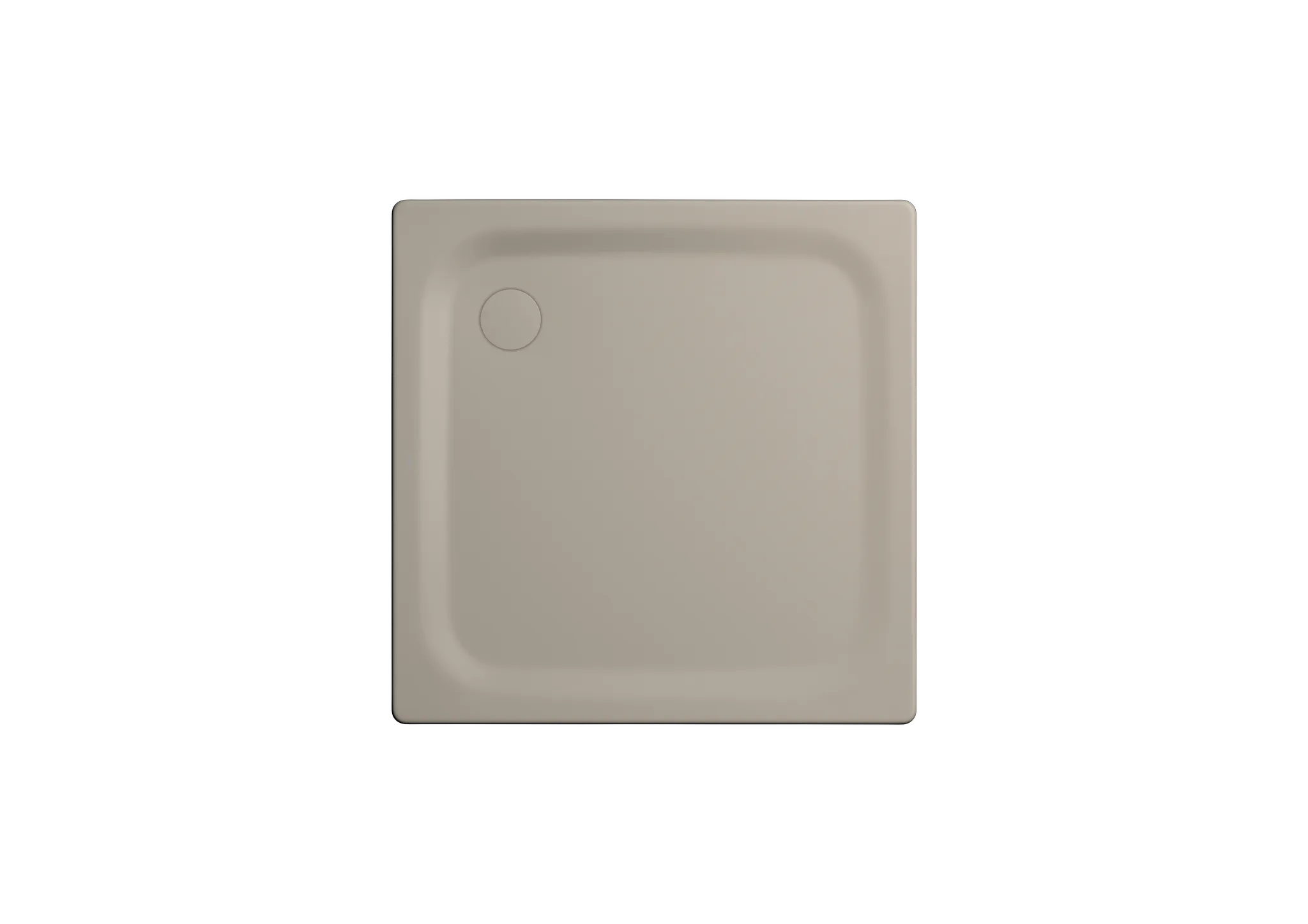 Kaldewei quadrat Duschwanne „Superplan Classic“ 90 × 90 cm ohne Oberflächenbeschichtung, mit Perl-Effekt, in warm grey 30