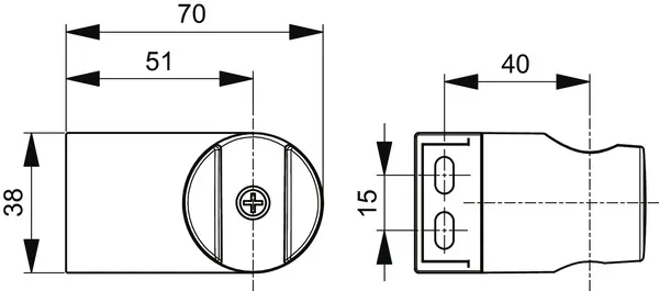 Brausehalter Idealrain Cube, Chrom Brausehalter Idealrain Cube, Chrom