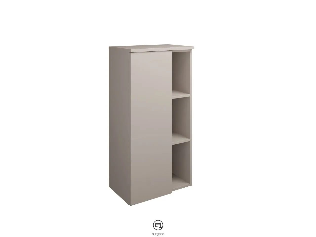burgbad Hochschrank „Orell“ 540 × 980 × 360 mm in Nussbaum Dekor Samt