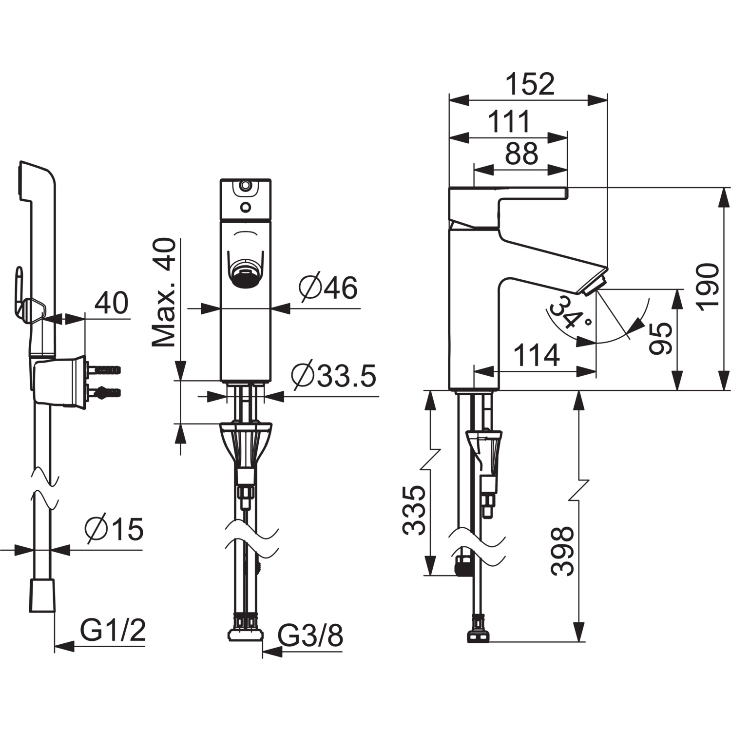 HansaVANTIS EHM Waschtischbatterie HansaVANTIS XL 5268, Ausladung 114 mm, Chrom HansaVANTIS EHM Waschtischbatterie HansaVANTIS XL 5268, Ausladung 114 mm, Chrom