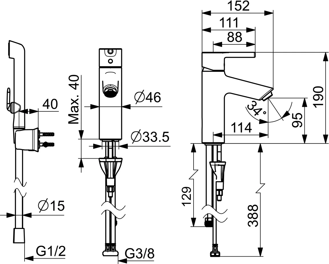 HansaVANTIS EHM Waschtischbatterie HansaVANTIS XL 5268, Ausladung 114 mm, Chrom HansaVANTIS EHM Waschtischbatterie HansaVANTIS XL 5268, Ausladung 114 mm, Chrom