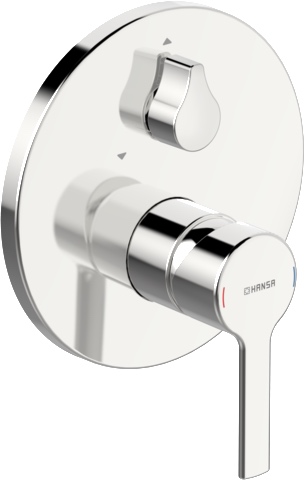 HA Einhebelmischer Fertigmontageset für Wanne/Brause HANSARONDA 8384 Rosette rund Chrom
