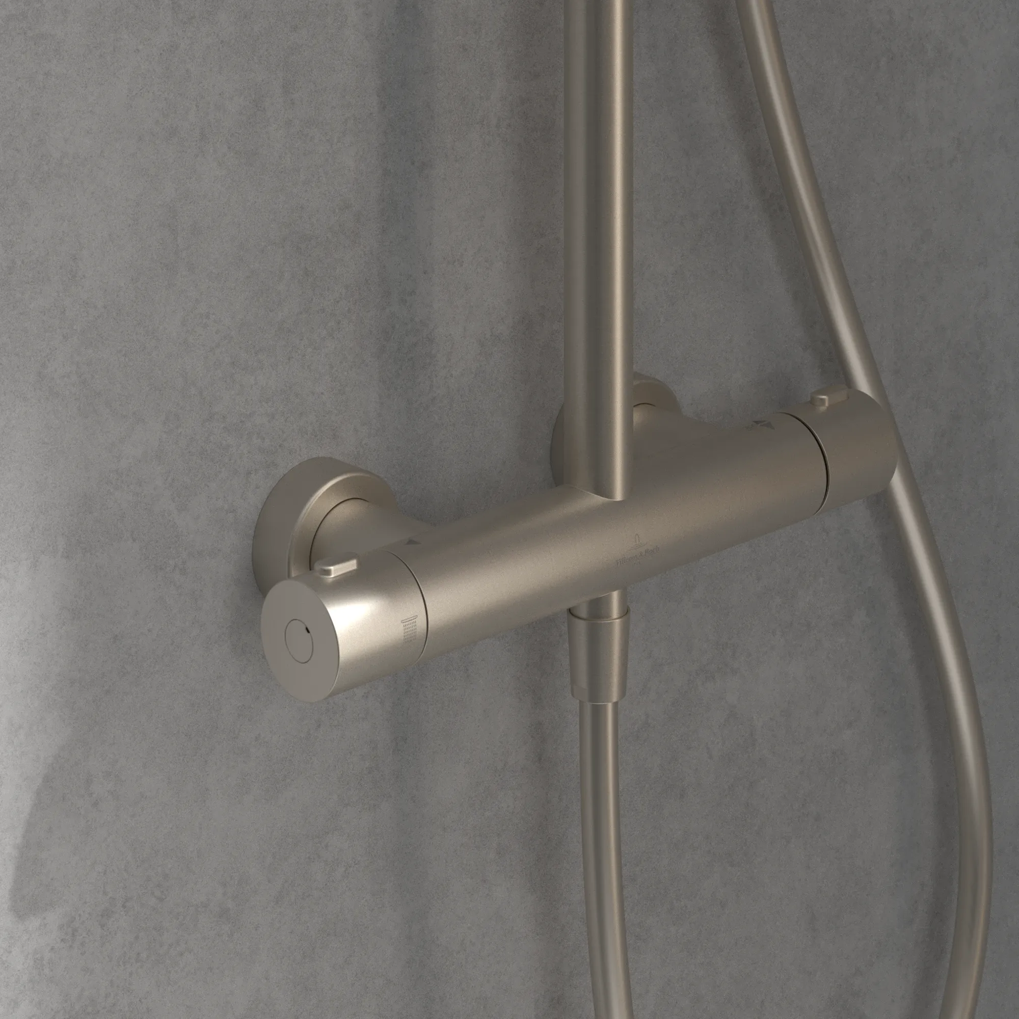 Gleitstangekombination „Verve Showers“, Befestigung verdeckt 47,2 cm in Brushed Nickel Matt Gleitstangekombination „Verve Showers“, Befestigung verdeckt 47,2 cm in Brushed Nickel Matt
