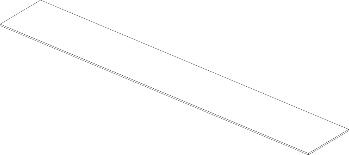 Ideal Standard Conca Waschtischplatte ohne Ausschnitt, Eiche geflammt, 2387x373mm