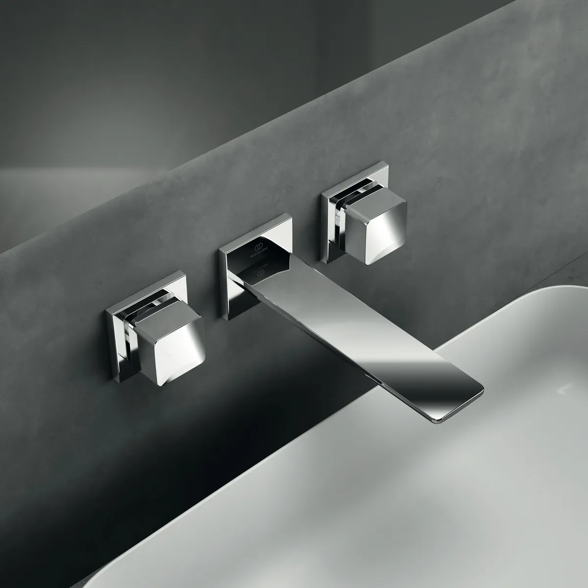 Ideal Standard Wand-Waschtischarmatur Conca Armaturen CONCA Atelier Collections A7445AA, eckige Rosetten, Ausladung 180mm, Chrom Ideal Standard Wand-Waschtischarmatur Conca Armaturen CONCA Atelier Collections A7445AA, eckige Rosetten, Ausladung 180mm, Chrom