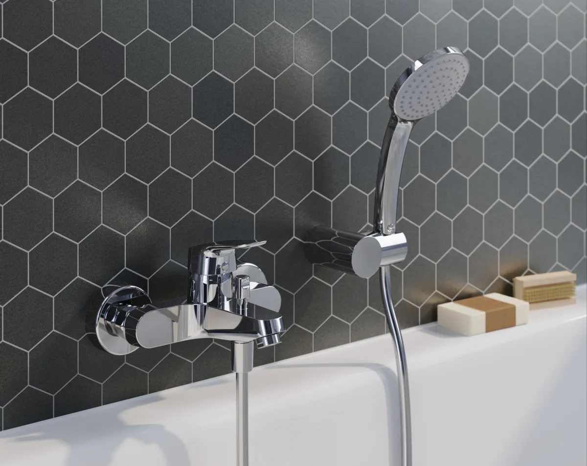 Handbrause-Set Idealrain 1-Funktionshandbrause, Durchmesser:100mm Chrom Handbrause-Set Idealrain 1-Funktionshandbrause, Durchmesser:100mm Chrom