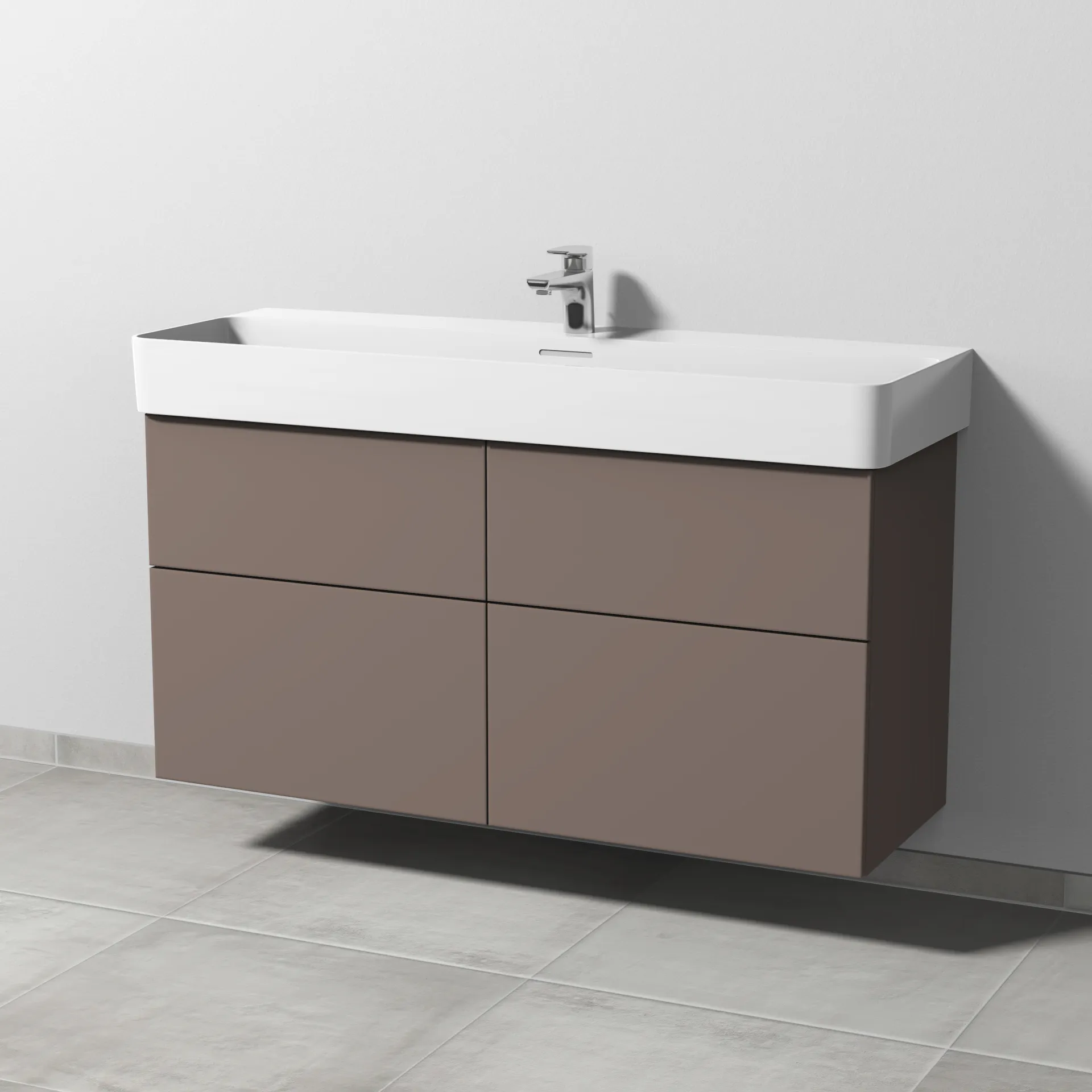 Sanipa Waschtischunterschrank „3way“ 1160 × 588 × 397 mm in Taupe (matt) Sanipa Waschtischunterschrank „3way“ 1160 × 588 × 397 mm in Taupe (matt)