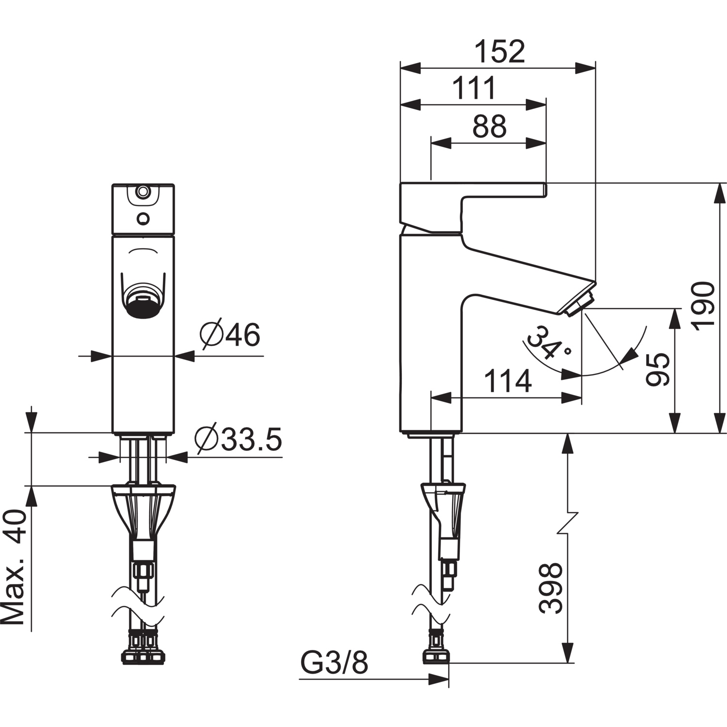 HansaVANTIS EHM Waschtischbatterie HansaVANTIS XL 5237 Chrom Pinhebel, Ausladung 114 mm HansaVANTIS EHM Waschtischbatterie HansaVANTIS XL 5237 Chrom Pinhebel, Ausladung 114 mm