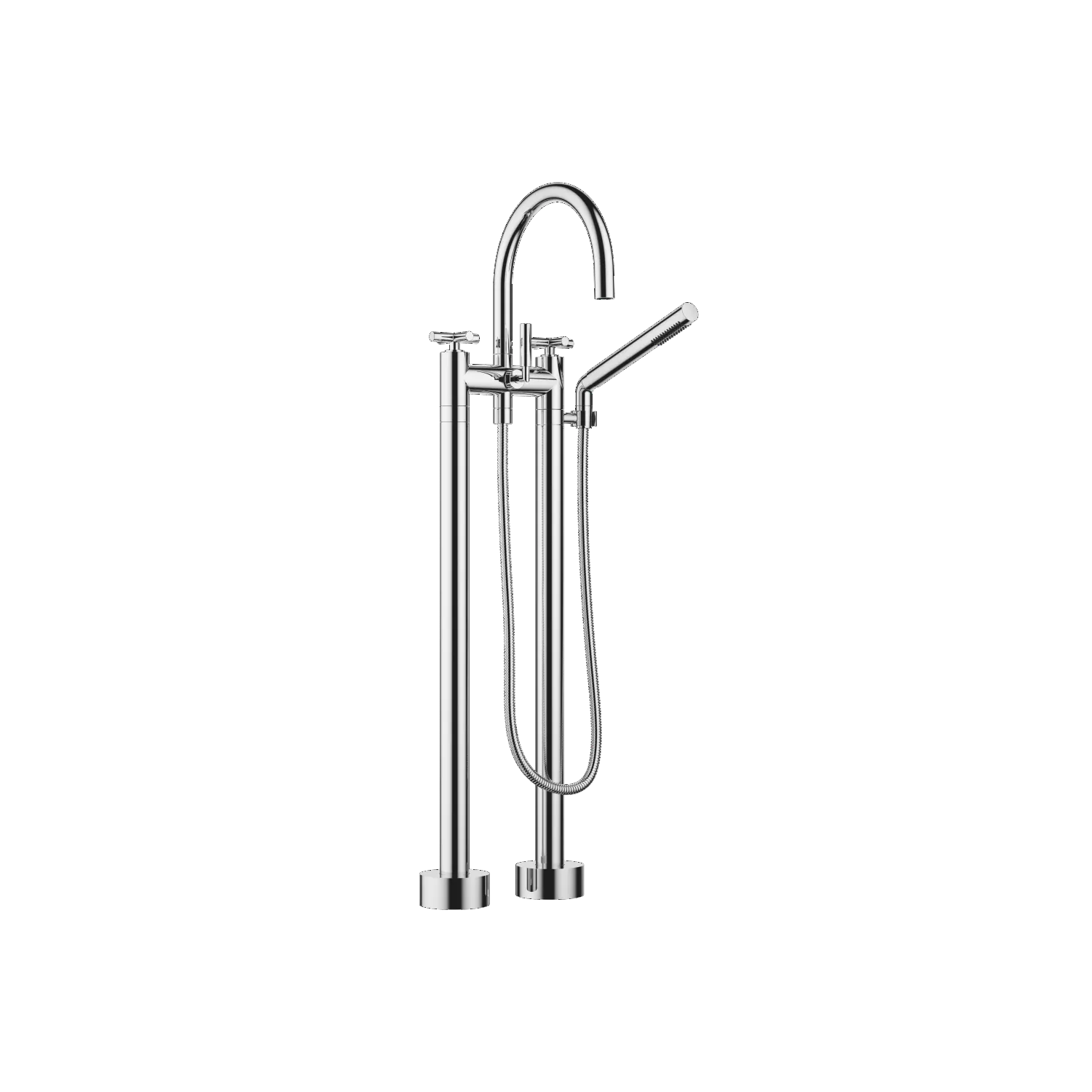 Wannen-Zweilochbatterie für freistehende Montage mit Handbrausegarnitur TARA Chrom 25943892 Wannen-Zweilochbatterie für freistehende Montage mit Handbrausegarnitur TARA Chrom 25943892