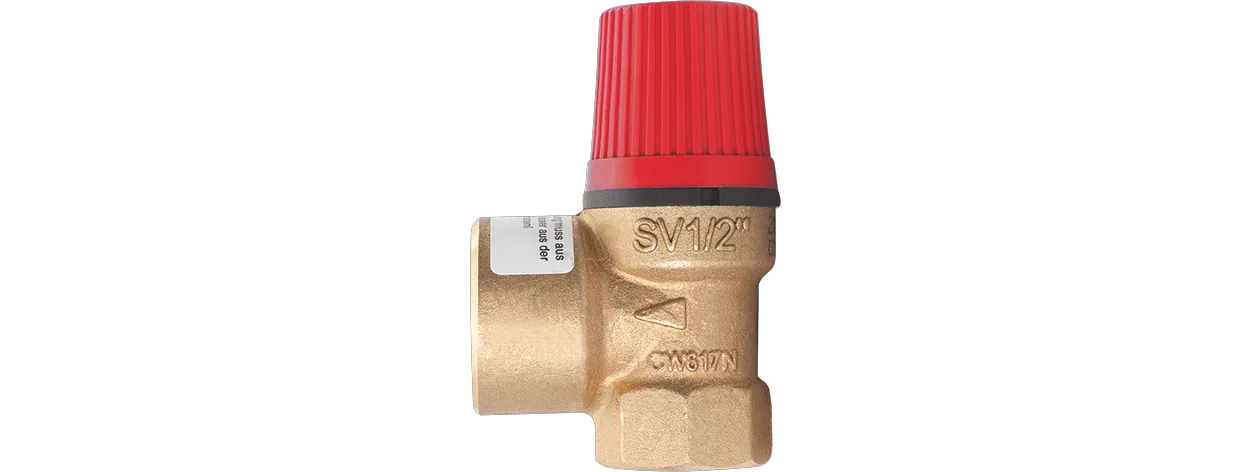 ASW HG-TEC Sicherheitsventil Messing roh 2.5 bar ½" x ¾" ASW HG-TEC Sicherheitsventil Messing roh 2.5 bar ½" x ¾"