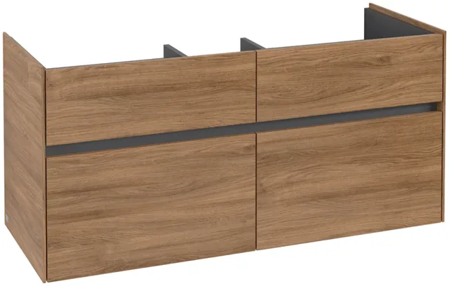 Villeroy & Boch Waschtischunterschrank „Collaro“ 1154 × 546 × 444 mm Kansas Oak, ohne Beleuchtung, für Becken mittig