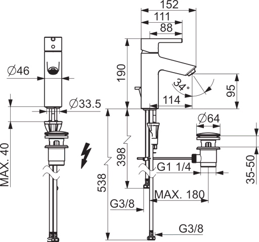 HansaVANTIS Waschtischarmatur HansaVANTIS XL 5246 Ablaufgarnitur Chrom Pinhebel HansaVANTIS Waschtischarmatur HansaVANTIS XL 5246 Ablaufgarnitur Chrom Pinhebel