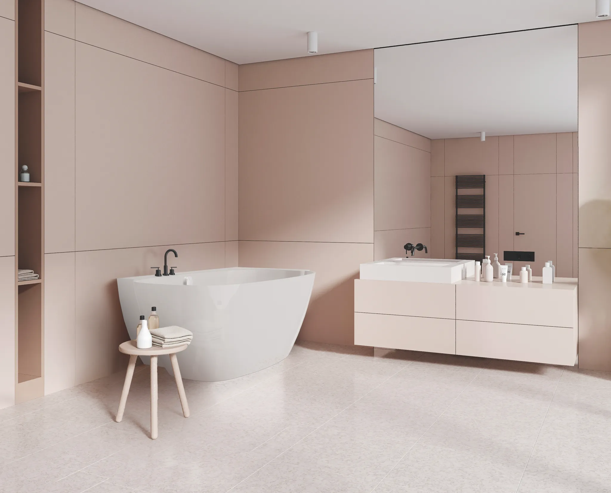Hoesch Badewanne „LaBrillante“ vorwand rechteck 180 × 80 cm, rechts in Weiß