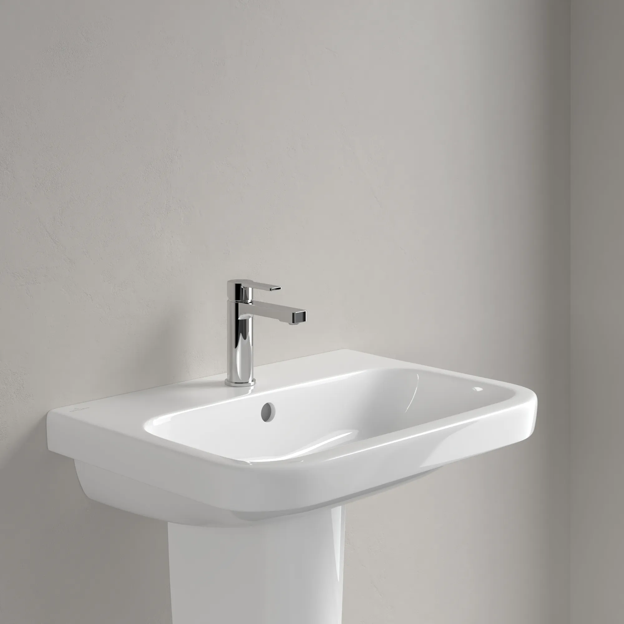 Villeroy & Boch Waschbecken „Architectura“ 650 × 470 × 180 mm, ohne Hahnlochbohrung, für Becken mittig in Weiß Alpin Villeroy & Boch Waschbecken „Architectura“ 650 × 470 × 180 mm, ohne Hahnlochbohrung, für Becken mittig in Weiß Alpin