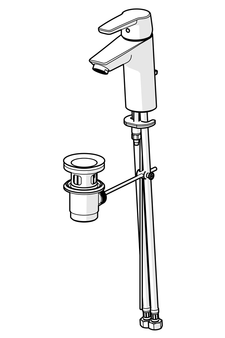 HansaPOLO Waschtischbatterie HansaPOLO 5150 Chrom, Standmontage, Einhebelmischer, PCA® konstante Durchflussleistung, Chrom HansaPOLO Waschtischbatterie HansaPOLO 5150 Chrom, Standmontage, Einhebelmischer, PCA® konstante Durchflussleistung, Chrom