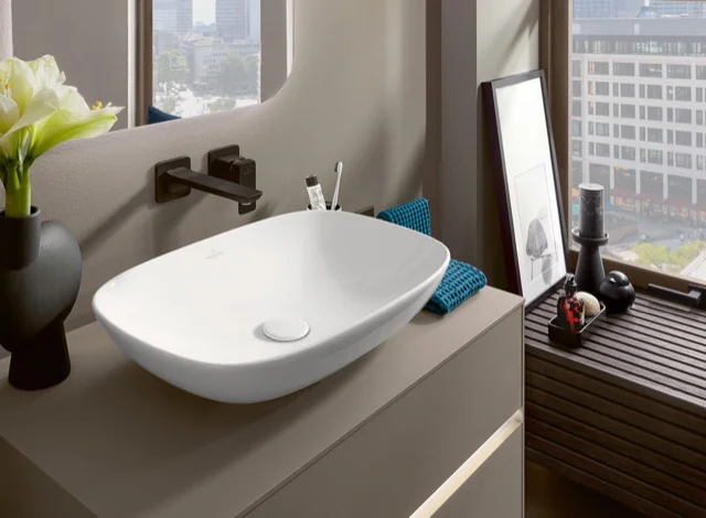 Villeroy & Boch Loop & Friends Aufsatzwaschbecken 560x380mm Rechteck Weiß Alpin