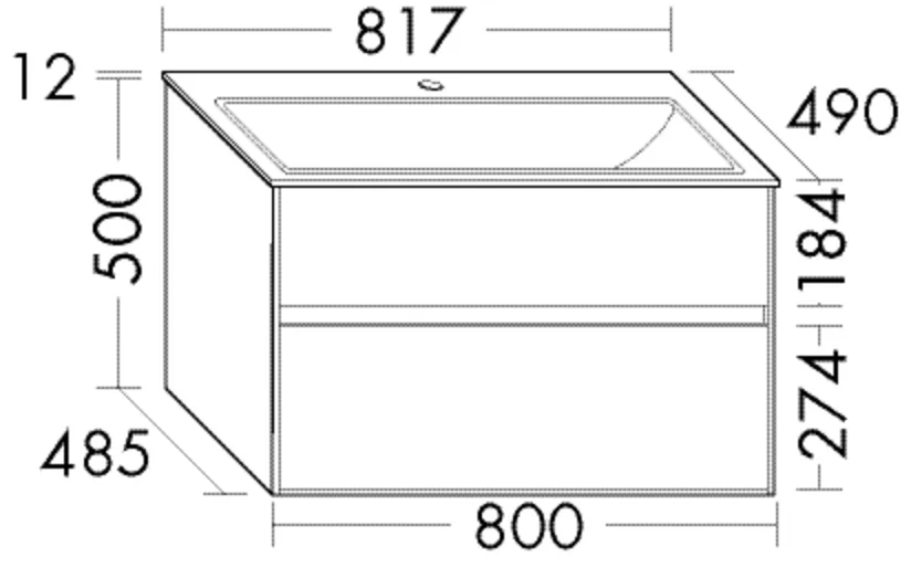 burgbad rc40Solitaire Keramik-Waschtisch inkl. Waschtischunterschrank, 490x817x512mm burgbad rc40Solitaire Keramik-Waschtisch inkl. Waschtischunterschrank, 490x817x512mm