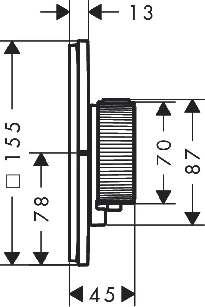 AXOR ShowerSelect ID Thermostat HighFlow Unterputz softsquare Chrom AXOR ShowerSelect ID Thermostat HighFlow Unterputz softsquare Chrom