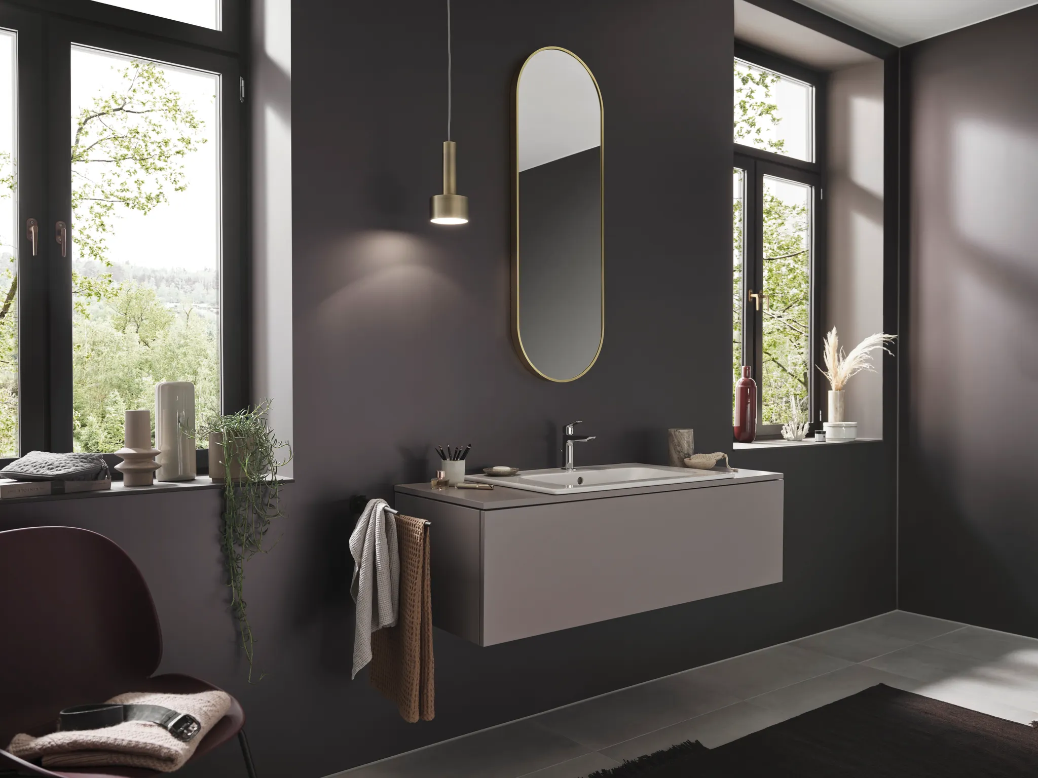 Hansgrohe Logis Einhebel-Waschtischmischer 110 Fine mit Zugstangen-Ablaufgarnitur, Chrom