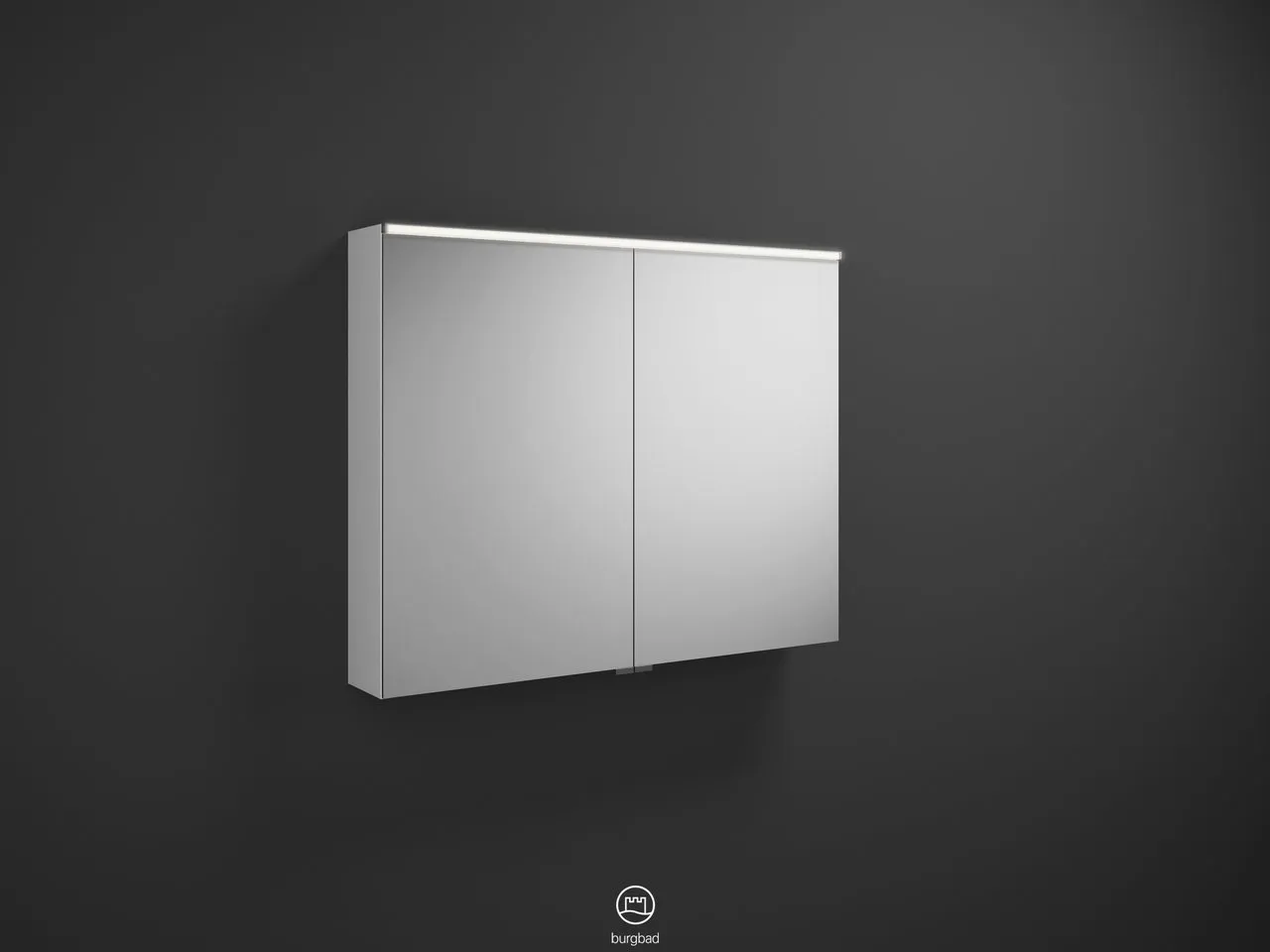 Spiegelschrank Eqio von burgbad - beidseitig verspiegelt, LED-Aufsatzleuchte 4200 K, Mattlack, 170x1000x800 mm Spiegelschrank Eqio von burgbad - beidseitig verspiegelt, LED-Aufsatzleuchte 4200 K, Mattlack, 170x1000x800 mm