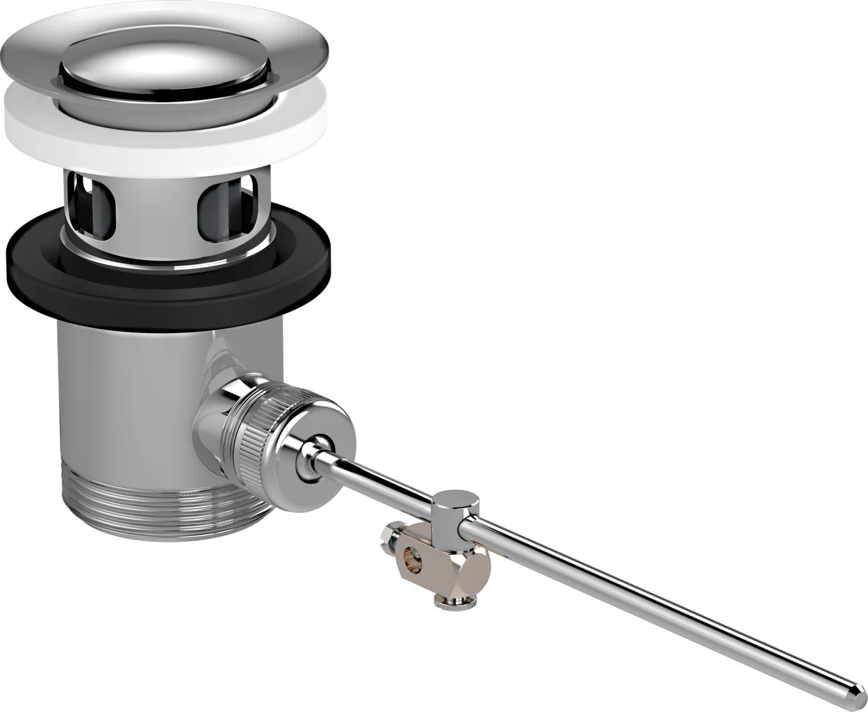 Hansgrohe Ablaufventil Chrom für Waschtisch- und Bidetmischer DN32 mit Zugstange, G 11/4, mit Überlauf Hansgrohe Ablaufventil Chrom für Waschtisch- und Bidetmischer DN32 mit Zugstange, G 11/4, mit Überlauf