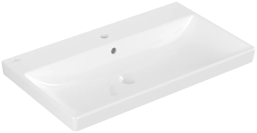 Villeroy & Boch Schrankwaschtisch Avento, 800x470x165 mm, weiß Alpin, Rechteckform mit Überlauf, ideal für 3-Loch-Armaturen und passendes Möbel Villeroy & Boch Schrankwaschtisch Avento, 800x470x165 mm, weiß Alpin, Rechteckform mit Überlauf, ideal für 3-Loch-Armaturen und passendes Möbel