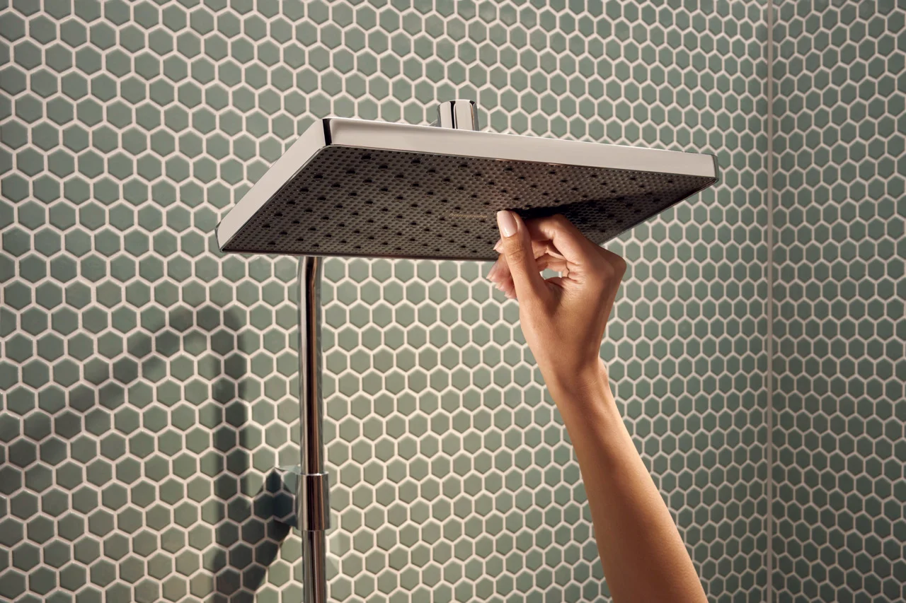 Activera Q Showerpipe 290/180 1jet EcoSmart mit ShowerTablet Select 360 Varia, Oberfläche: Chrom