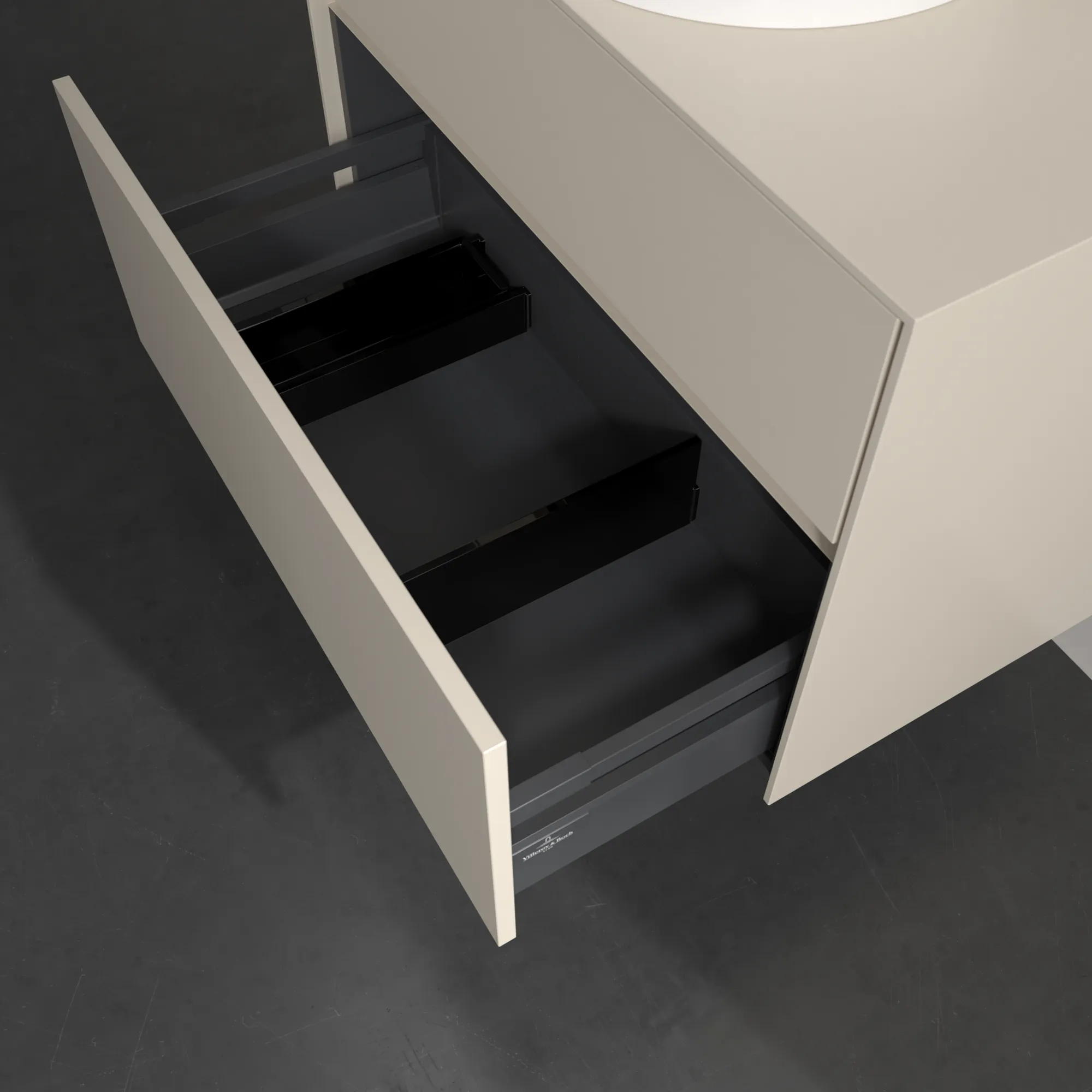 Villeroy & Boch Waschbeckenunterschrank Collaro C037B0, Cashmere Grey, 800x548x500 mm, mit Beleuchtung und SoftClosing, für Aufsatzwaschbecken Villeroy & Boch Waschbeckenunterschrank Collaro C037B0, Cashmere Grey, 800x548x500 mm, mit Beleuchtung und SoftClosing, für Aufsatzwaschbecken