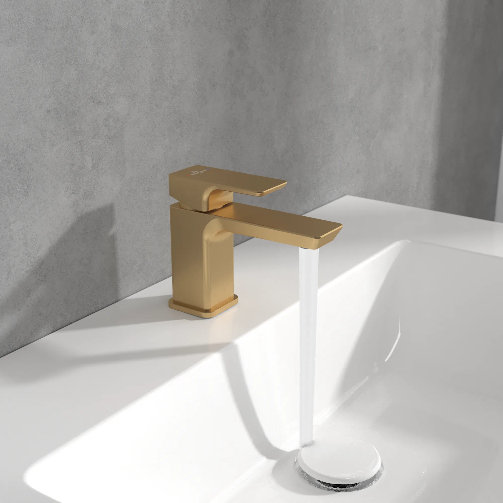 Einhand-Waschtischarmatur „Subway 3.0“ 15,4 cm Ausladung 112 mm in Brushed Gold
