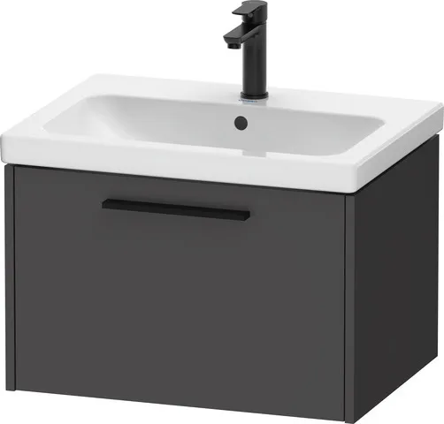 Duravit Waschtischunterschrank Wandhängend „D-Code“ 63,4 × 40 × 46 cm in Graphit Matt