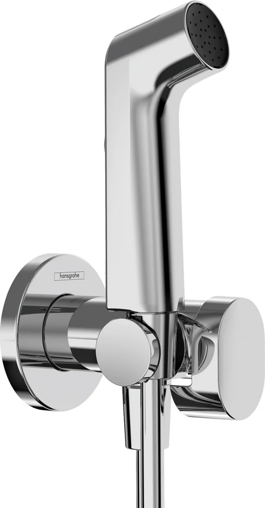 Hansgrohe Bidette Handbrause EcoSmart S Warmwasser, Chrom, Brauseschlauch 1250 mm, Durchfluss 6,2 l/min, Anschluss Grundkörper
