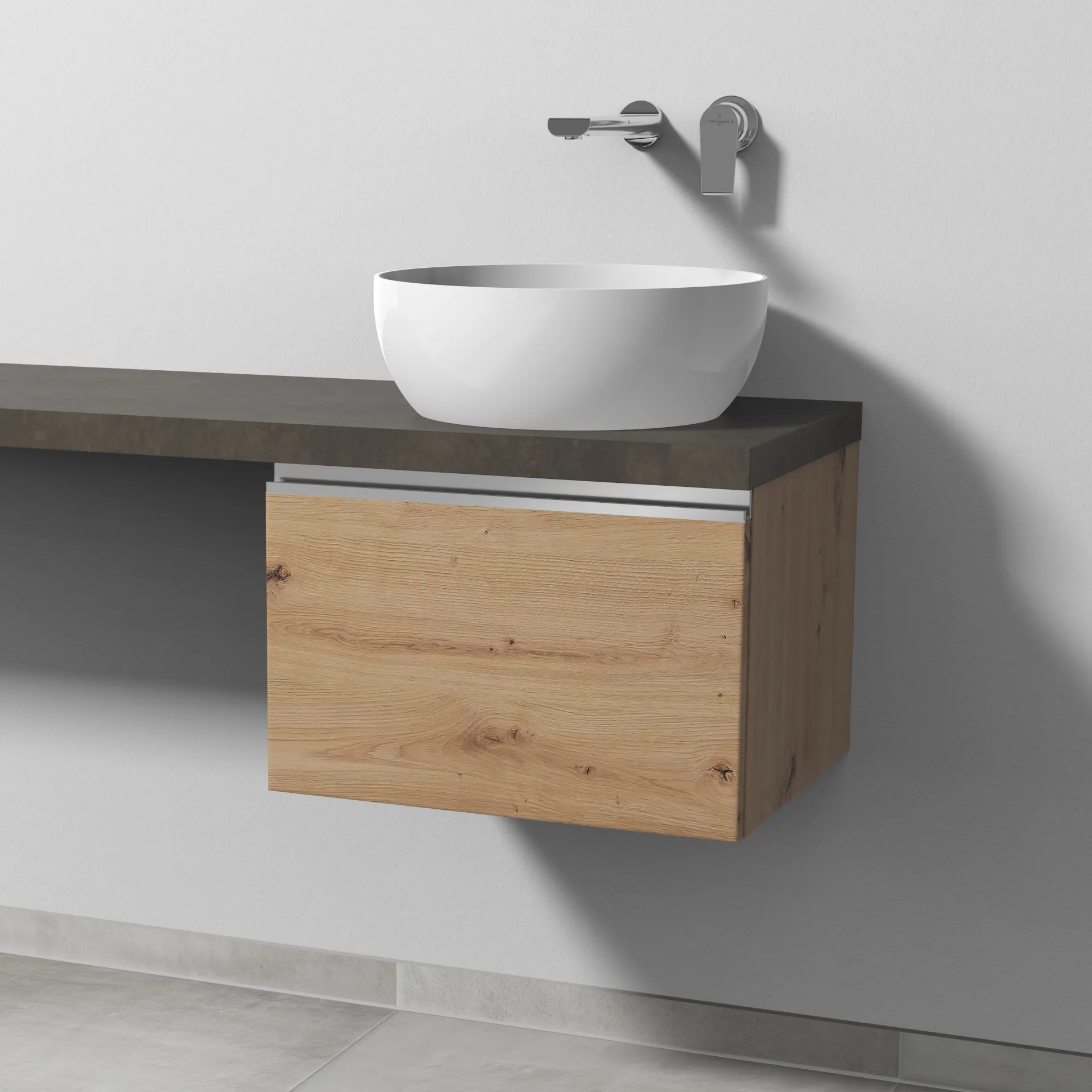 Sanipa Waschtischunterschrank „2morrow“ 500 × 340 × 420 mm in Eiche Natural-Touch