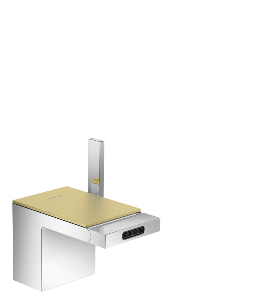 Hansgrohe AXOR MyEdition Bidetmischer - Einhebel-Bidetmischer mit Push-Open Ablaufgarnitur, Chrom, Ausladung 121 mm, Auslaufhöhe 83 mm