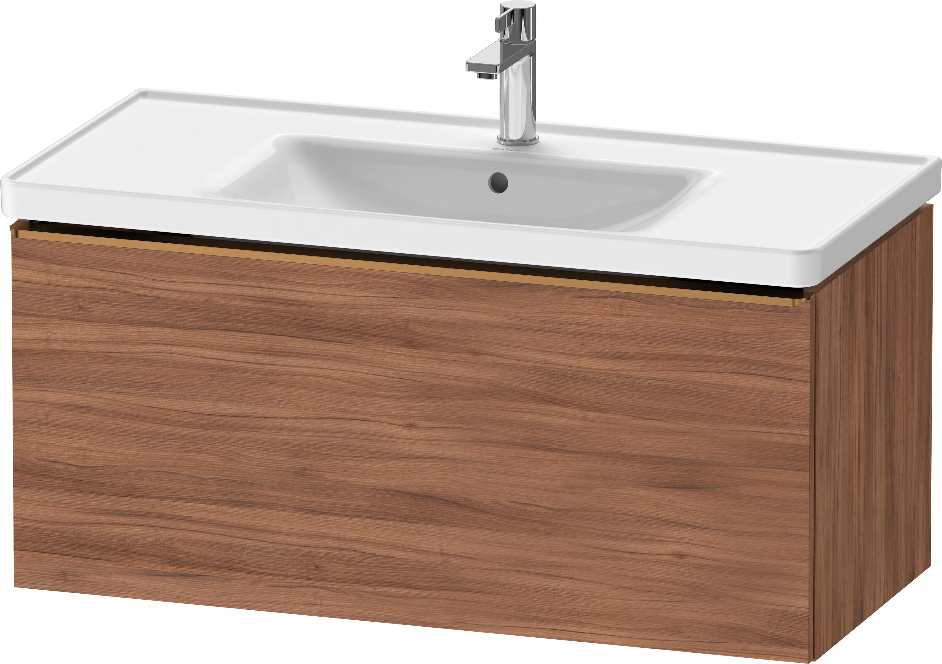 Duravit Waschtischunterschrank wandhängend „D-Neo“ 98,4 × 44 × 45,2 cm Nussbaum Natur